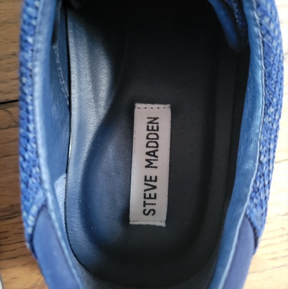 Steve Madden Blue Fabric & Leather Shoes - Picture 4 of 5